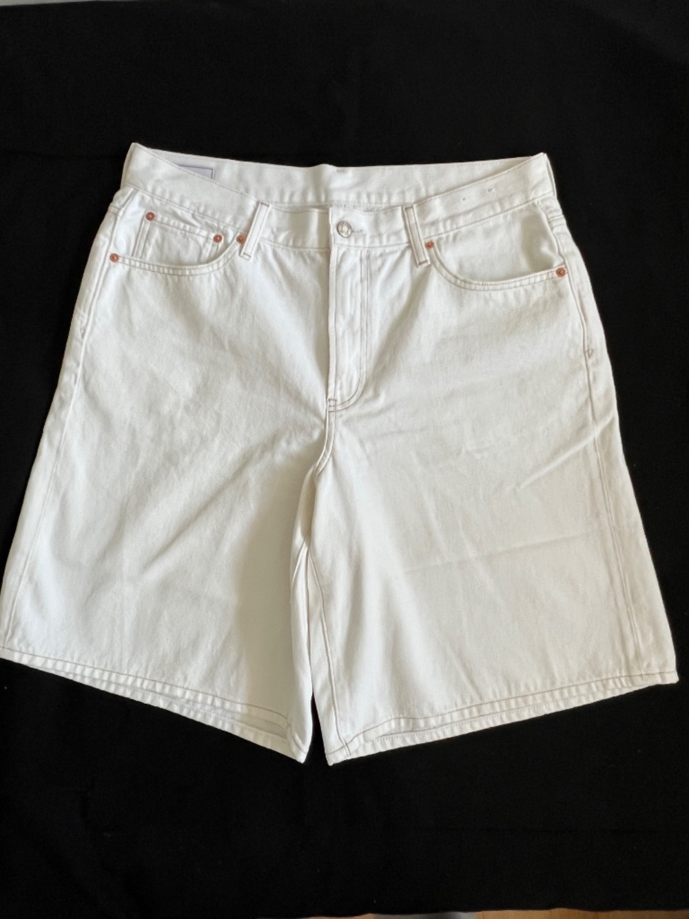 Gap Denim Shorts Sz 32 / 14 High Rise 100% Cotton Summer 24 Jort Optic White